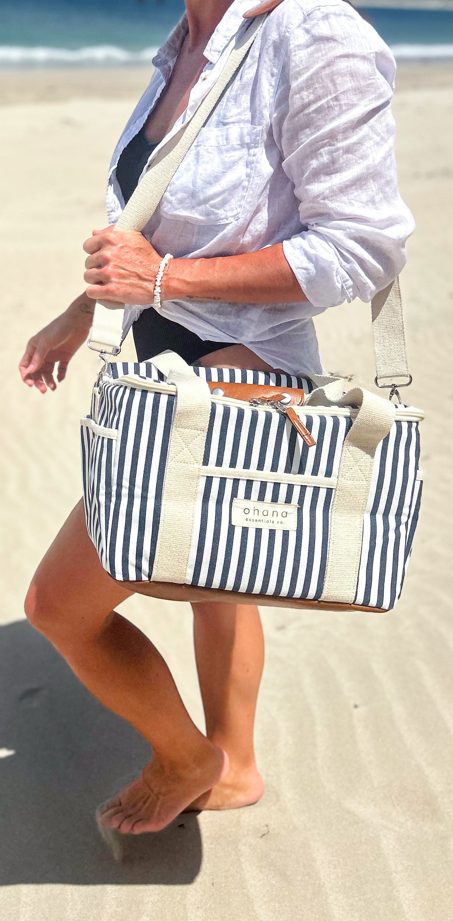 Nautical Navy Cooler Bag OHANA Essentials